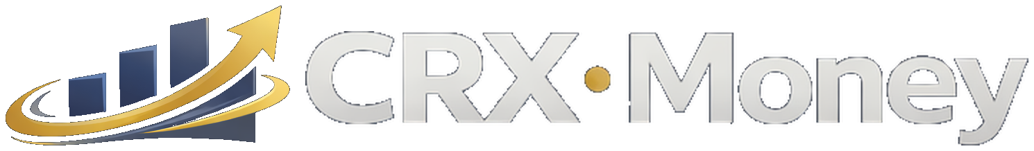 CRX•Money horizontal logo on dark surface