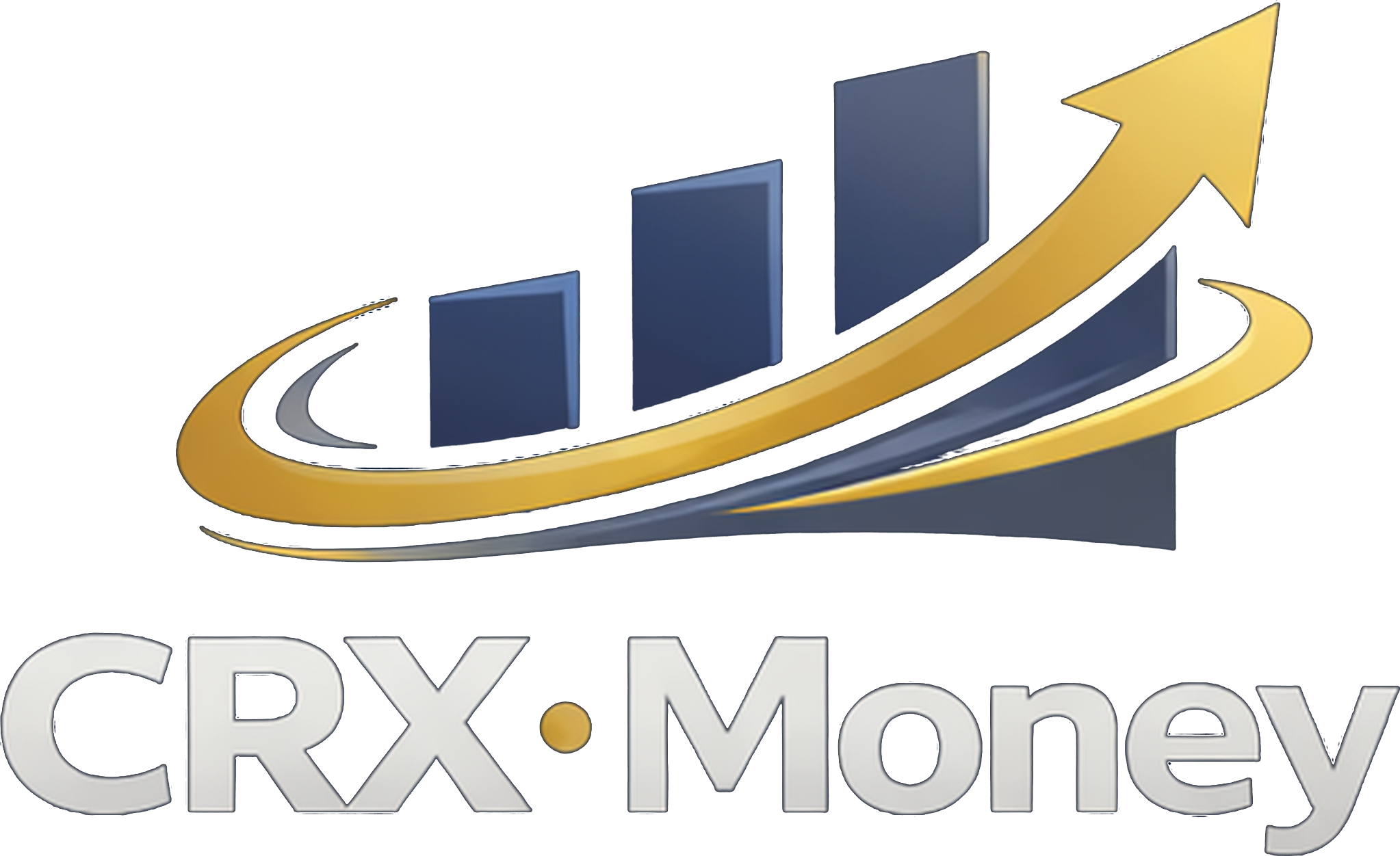CRX•Money vertical logo on dark surface