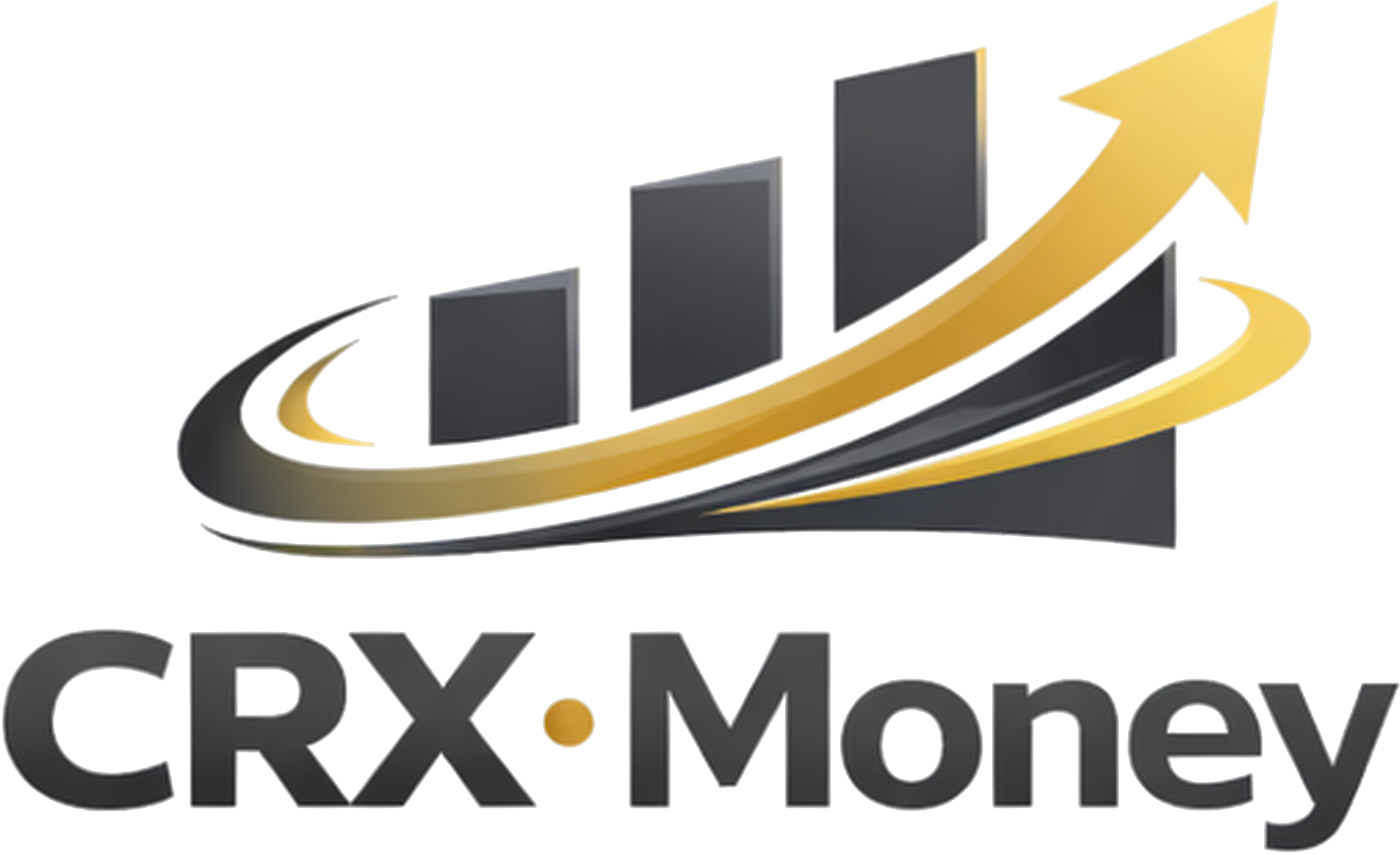 CRX•Money vertical logo on light surface